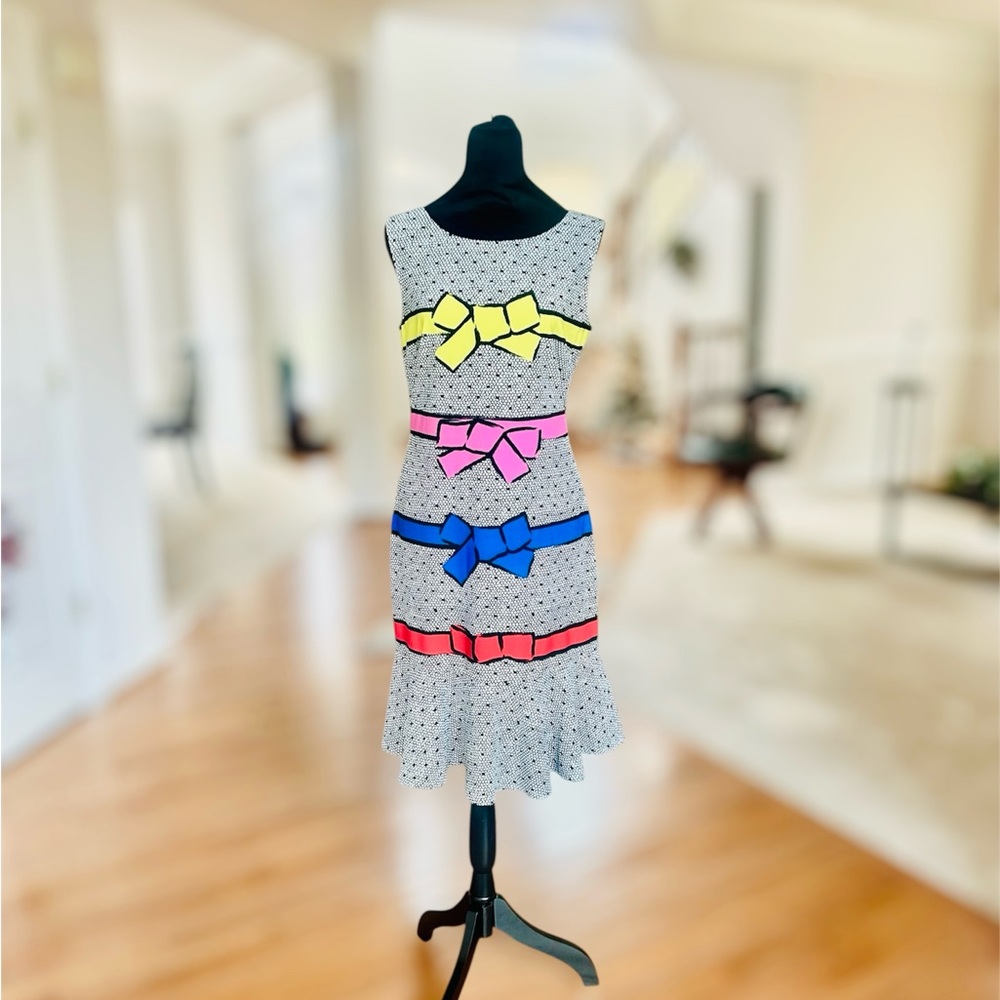 Moschino Boutique Colorful Bow Sleeveless Dress 8
